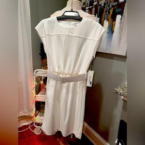 Calvin Klein White Business Casual Dress